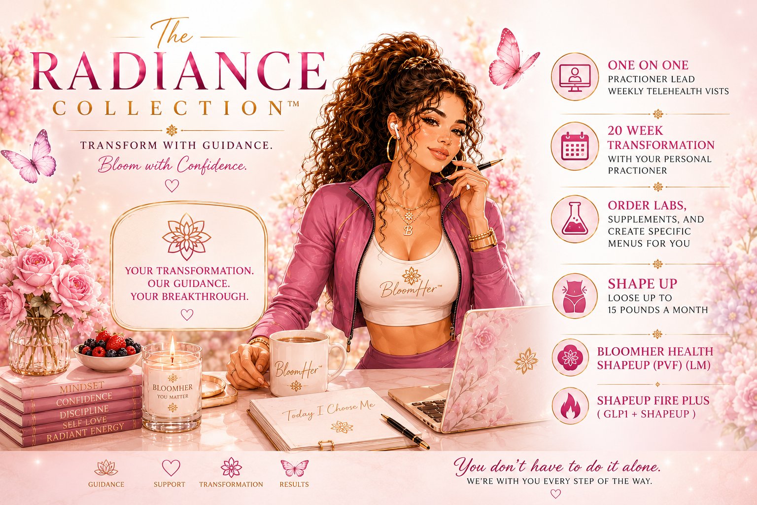 The Radiance Collection. Transform with guidance, bloom with confidence.
